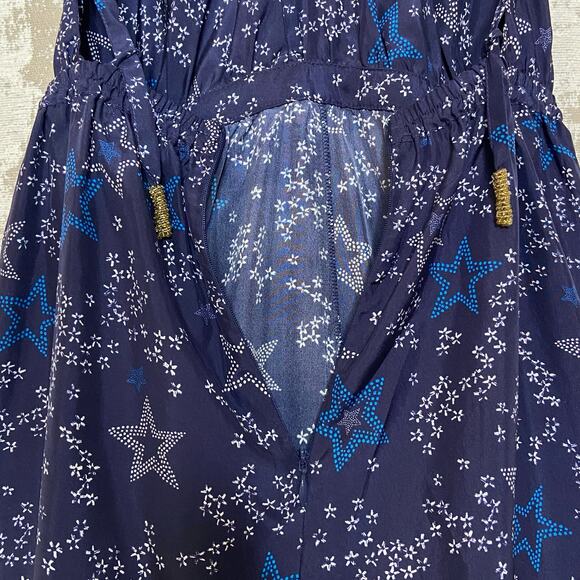 Paloma Blue Eclipse 100% Silk Star Print Jumpsuit in Blue - Picture 5 of 6